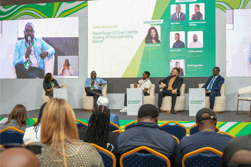 Attendees enjoying a keynote session on the main stage during the iGaming AFRIKA Summit in Nairobi, Kenya