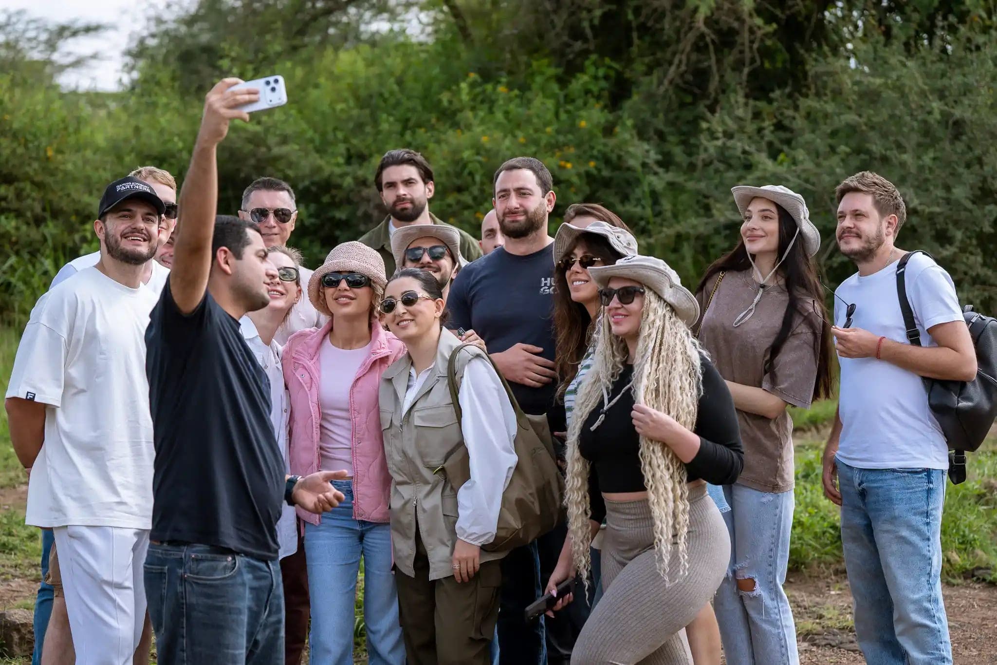 Summit attendees on a safari tour in Nairobi national park, Kenya, during the iGaming AFRIKA Summit